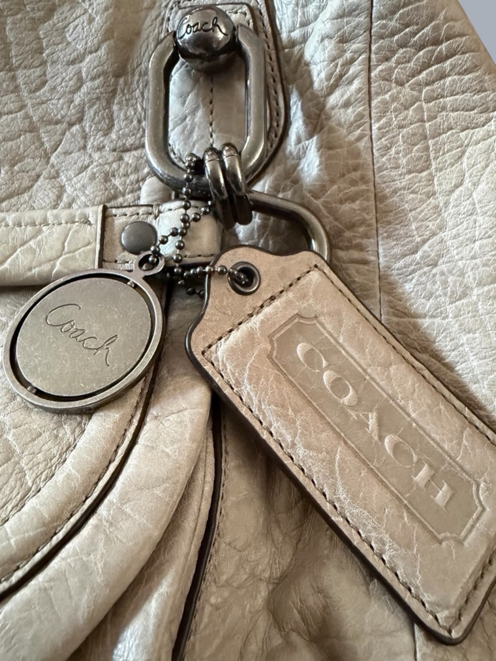 Coach Kristin Ecru Large Leather Hobo/Shoulder Bag - Picture 7 of 13